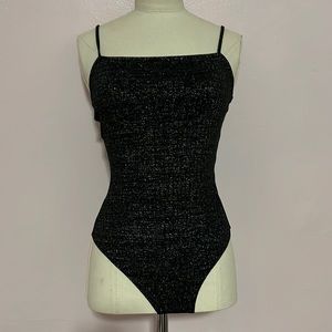 Black sparkly body suit